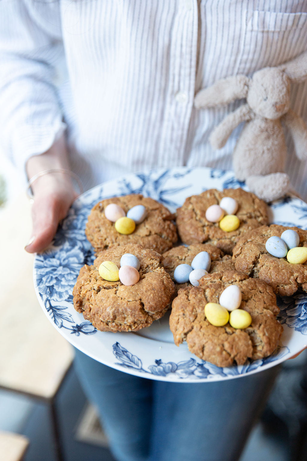 Caja de galletas de avena 'huevo en el nido'