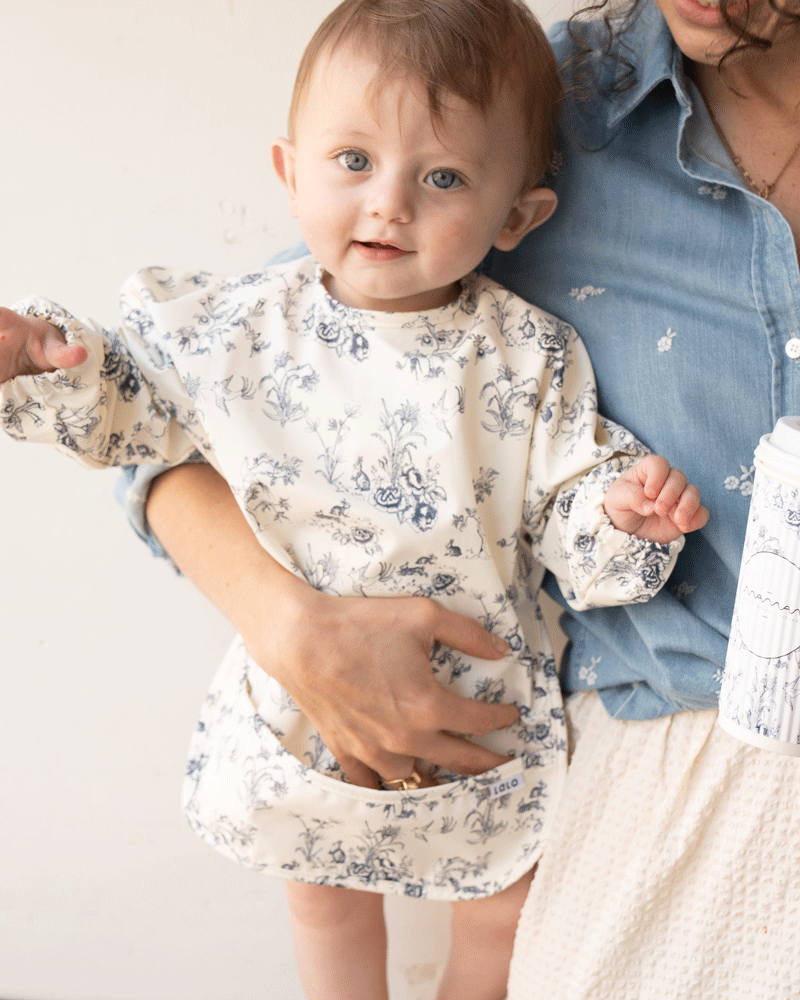 lalo x maman smock bib