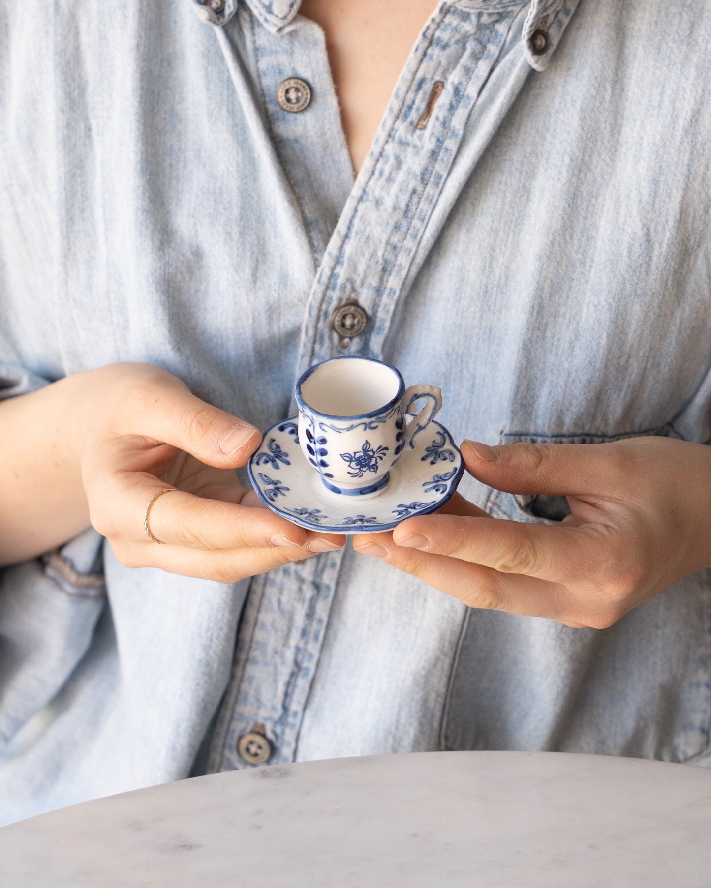 plato pequeño de taza de té