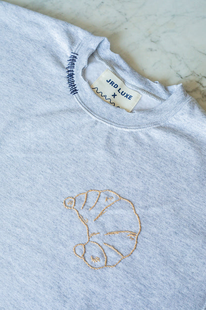 {JRD x maman} embroidered croissant sweatshirt