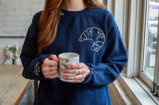 {JRD x maman} embroidered croissant sweatshirt