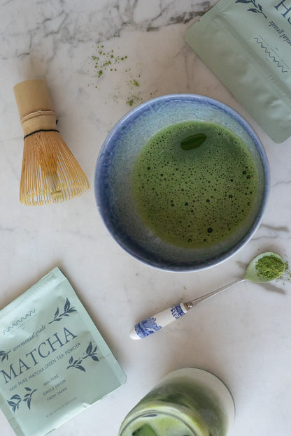 ceremonial matcha set with bowl & whisk