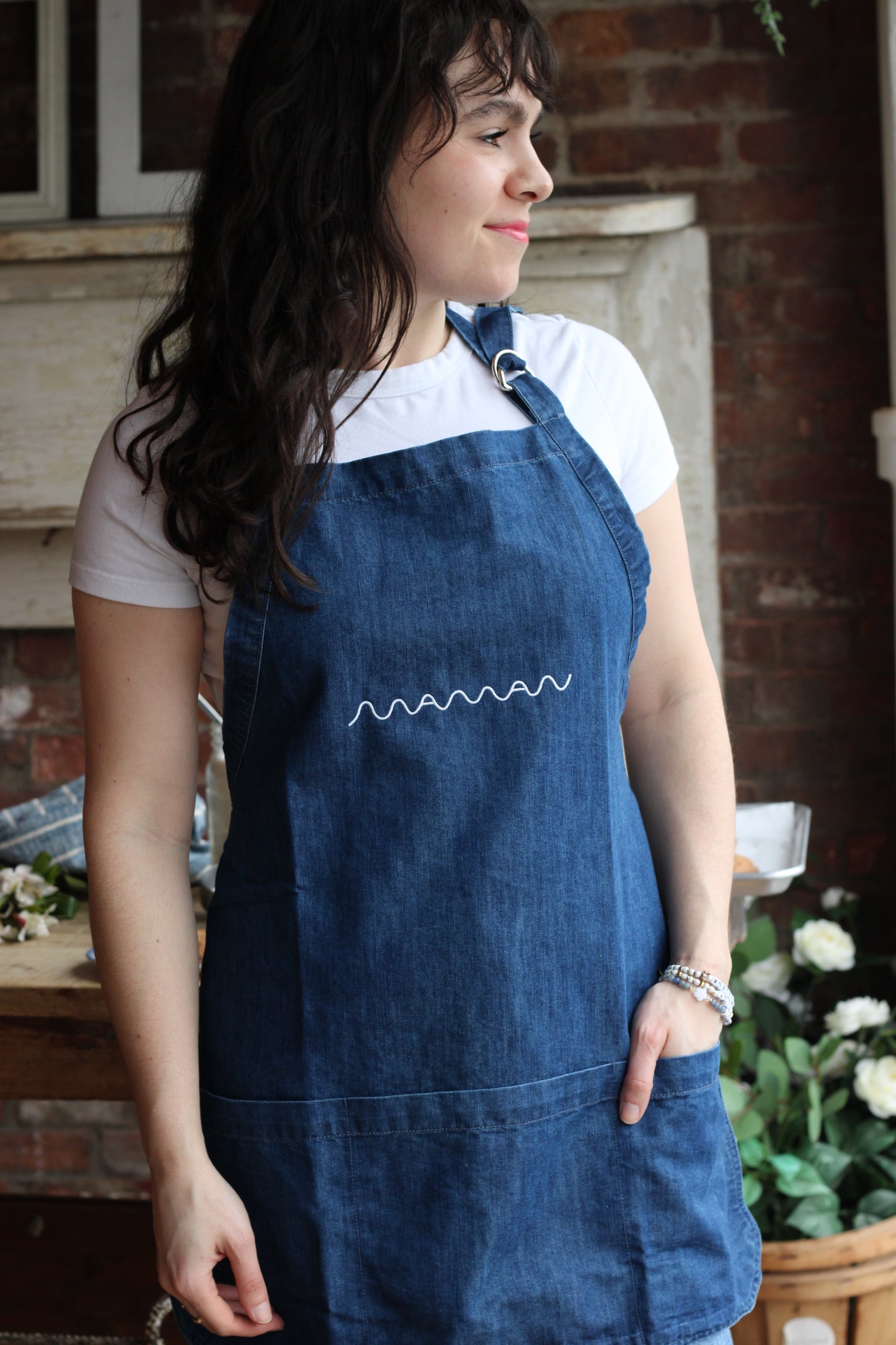maman denim apron
