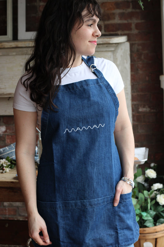 maman denim apron