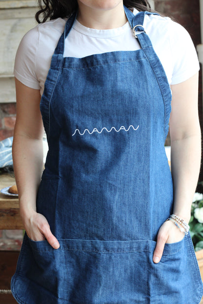 maman denim apron