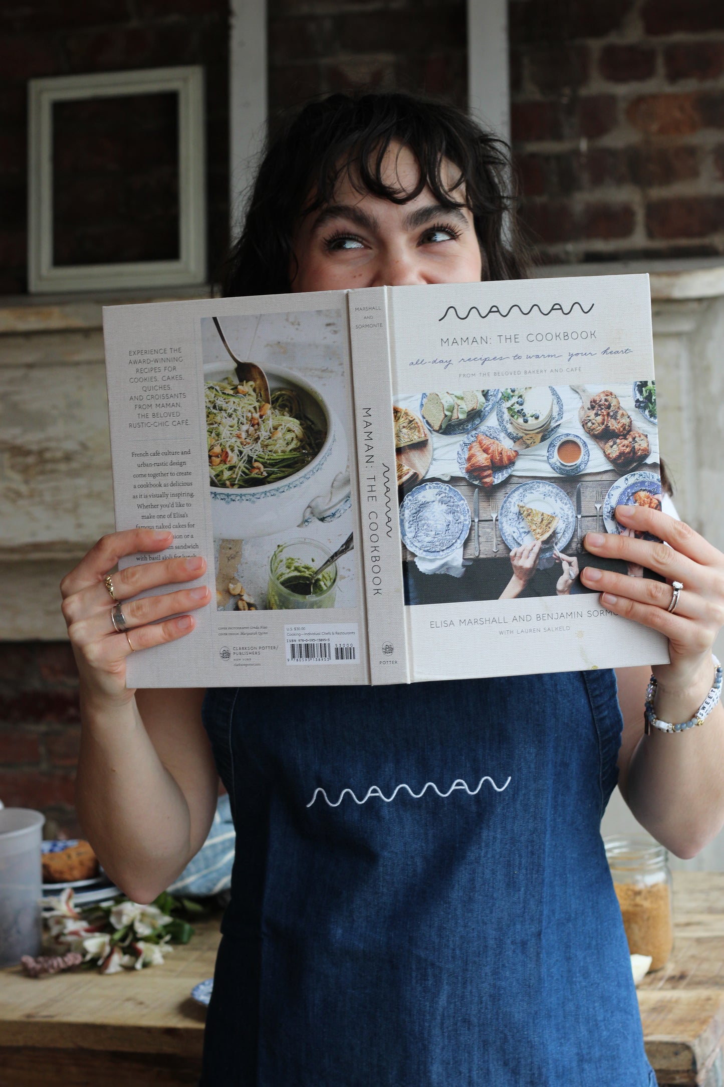 maman denim apron