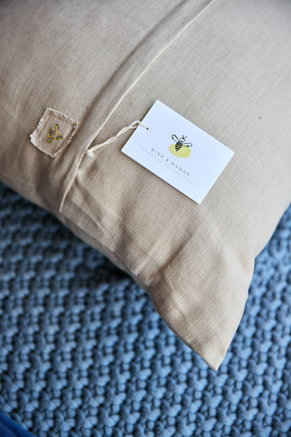 "amour" croissant pillow