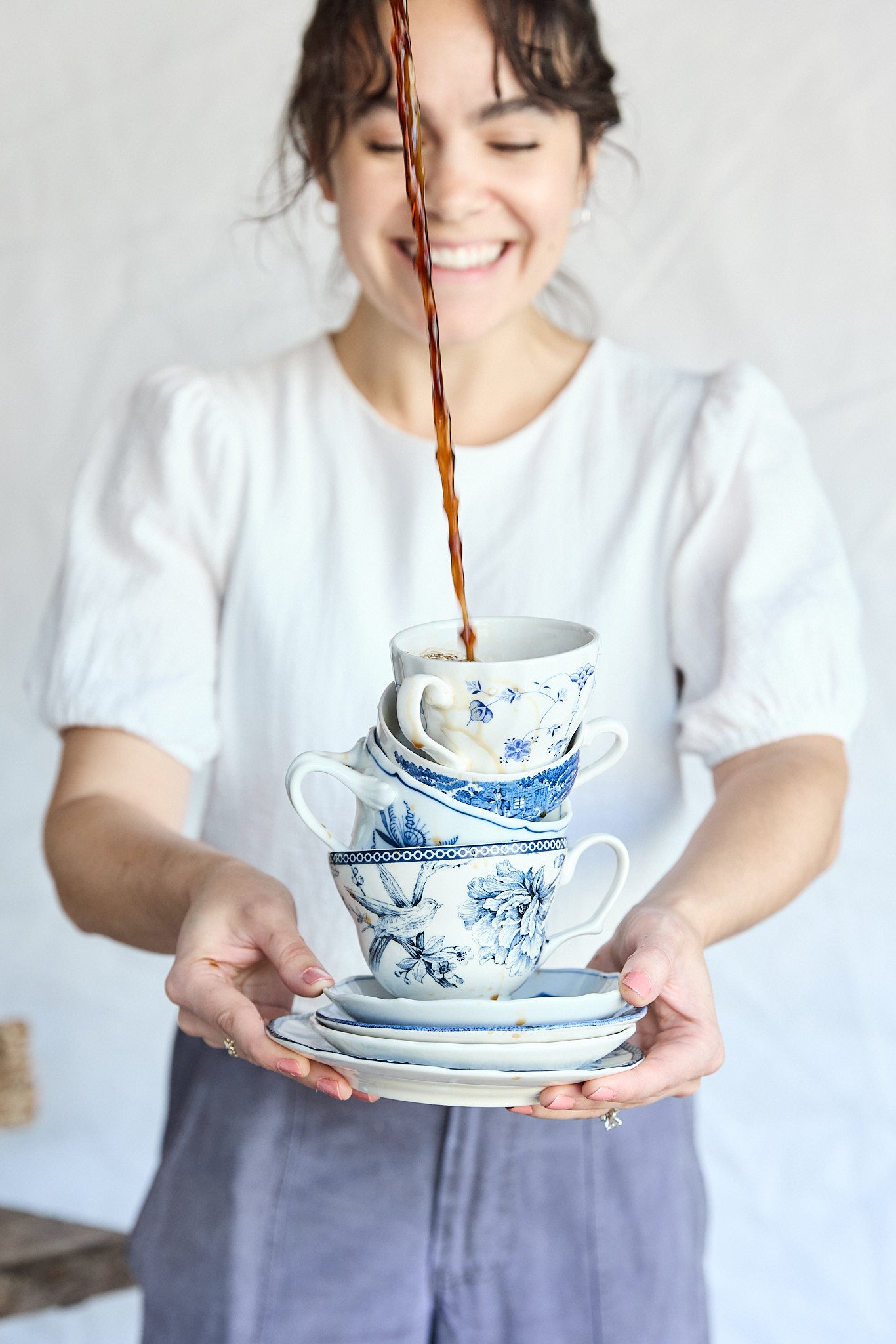 juego de taza y platillo de té