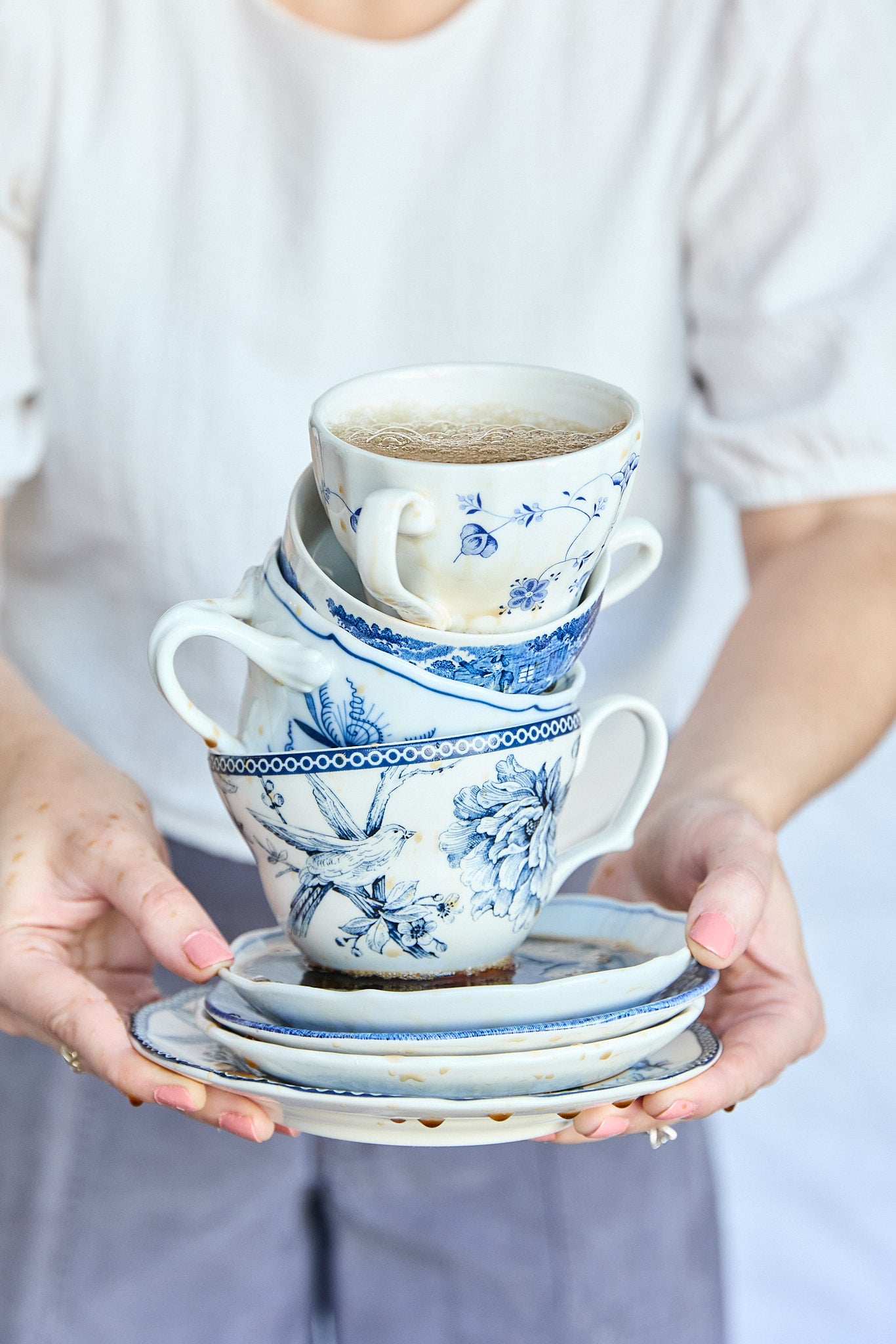 juego de taza y platillo de té