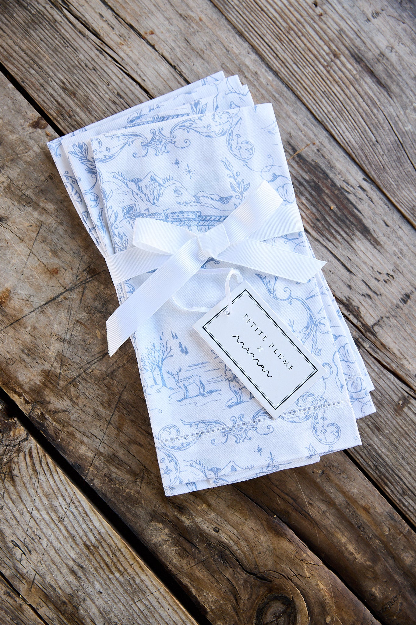 {maman x petite plume} alpine toile napkins