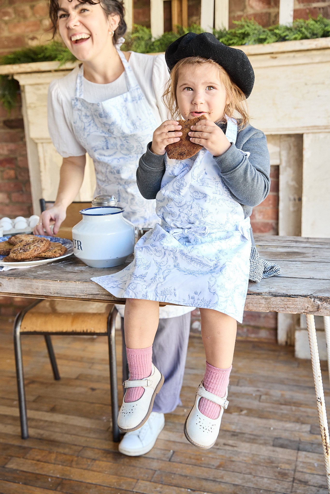 {maman x petite plume} 'maman et moi' apron set