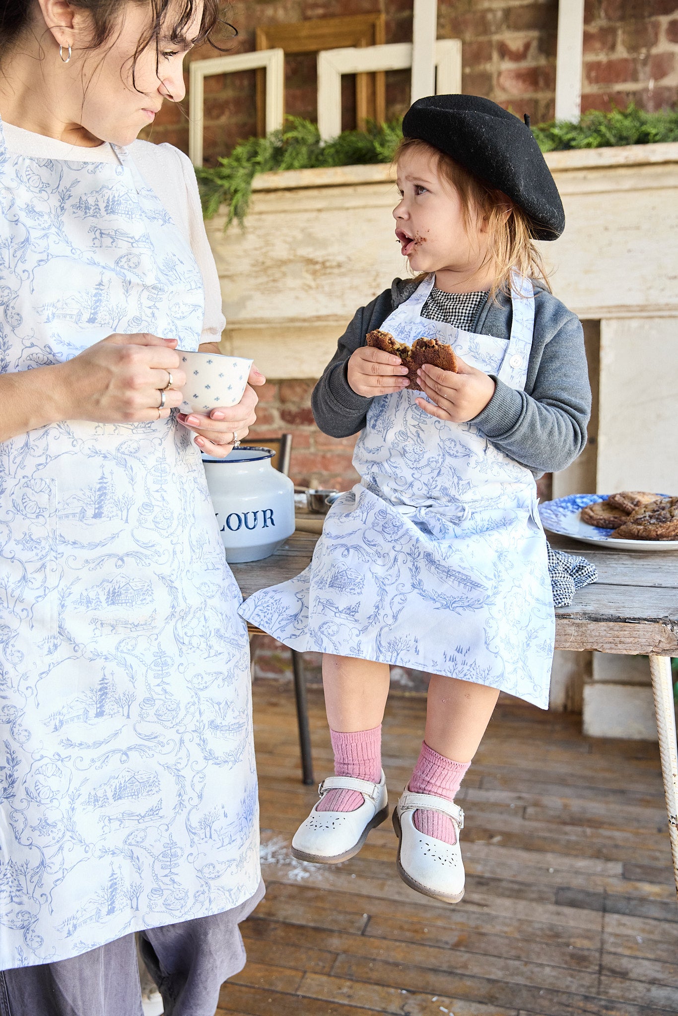 {maman x petite plume} 'maman et moi' apron set