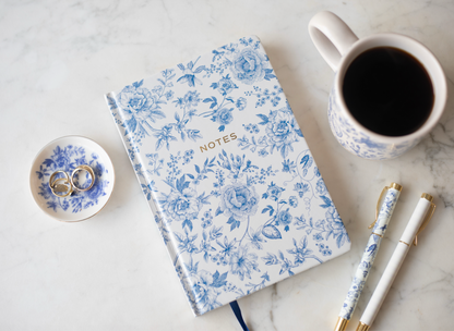 blue delft notes journal and pen set bundle
