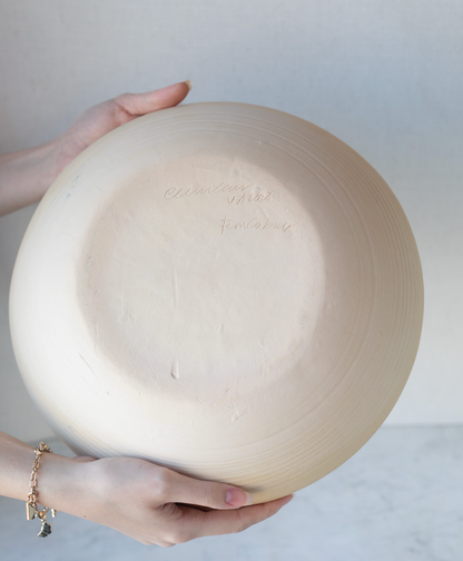 medium cobalt fern serving bowl