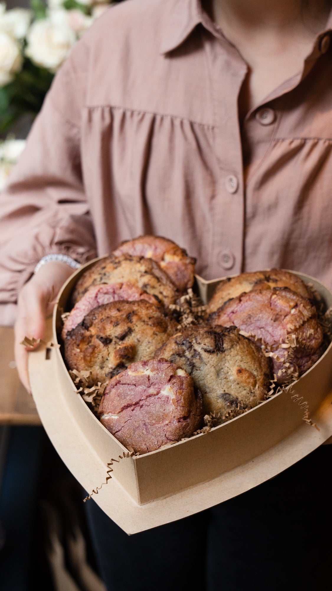 heart cookie gift box